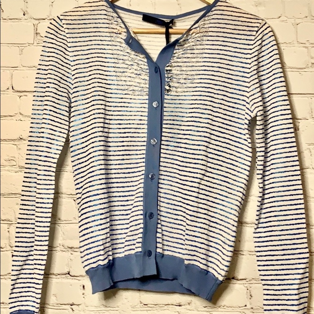 RARE Blue Les Copains Cardigan size 40 (xs) NWT